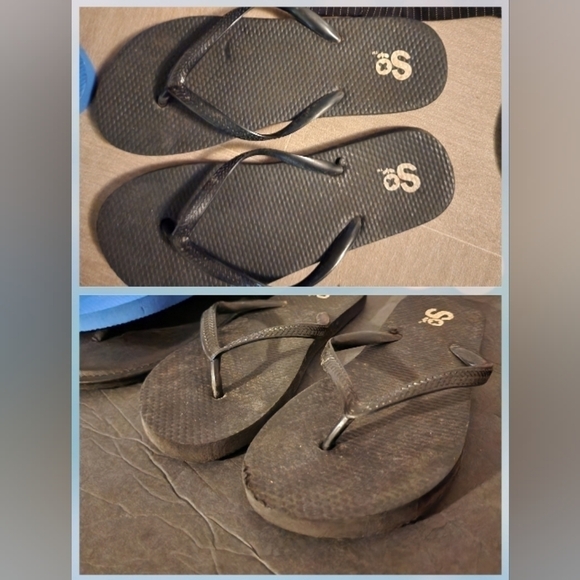 DKNY Striped Blazer Jacket Size S and 3 Pairs Sandals Sizes 6 - Picture 4 of 14